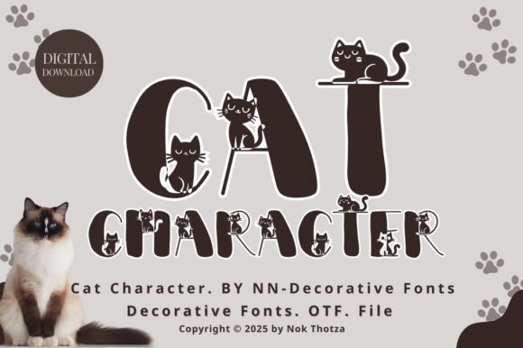 Cat Character: A Typeface for Feline-Inspired Design