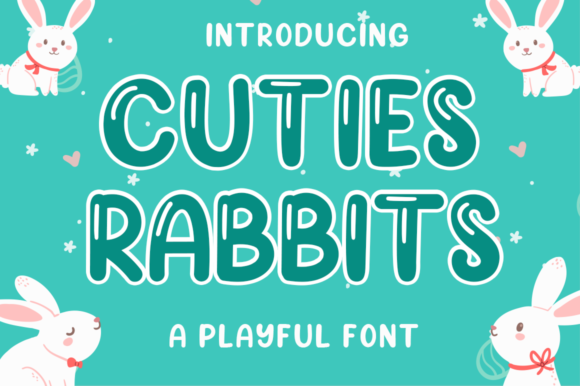 Cuties Rabbits: A Playful Display Font for Joyful Designs
