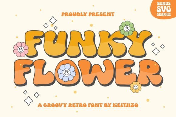 Funky Flower: The Quirky Display Font That Brings Joy to Your Designs