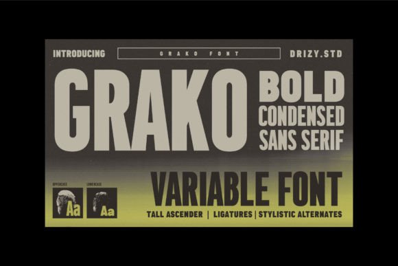 Grako: The Bold Condensed Sans Serif for High-Impact Design